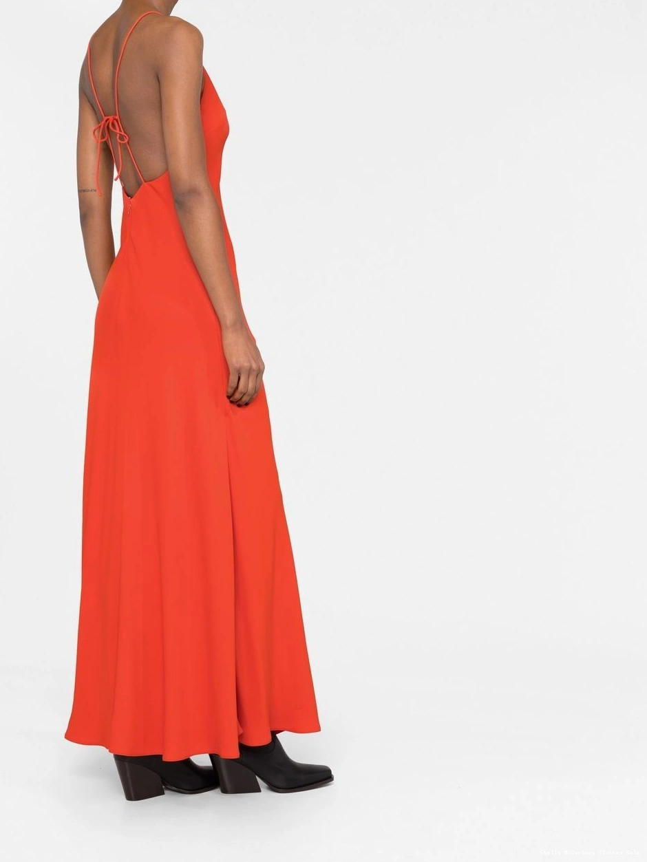 Affordable dress Stella V-neck McCartney floor-length Women 0703